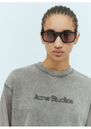 Acne Studios Blurred Logo Sweatshirt - Woman Sweatshirts Grey L