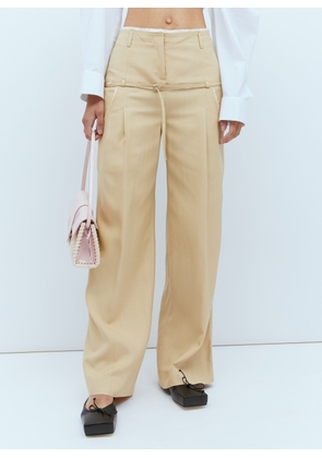 Jacquemus Le Pantalon Criollo Pants - Woman Pants Beige Fr - 40