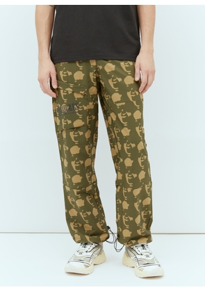 Puma x Pleasures Printed Cargo Pants - Man Pants Brown Xl