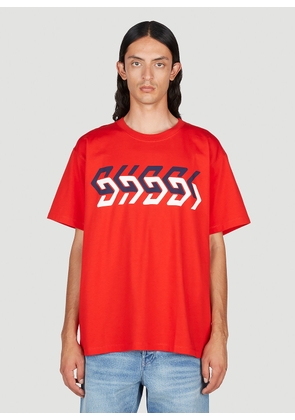 Gucci Mirror Print T-shirt - Man T-shirts Red Xs