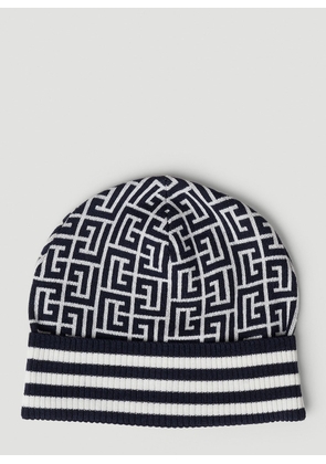 Balmain Monogram Beanie Hat - Man Hats Black One Size