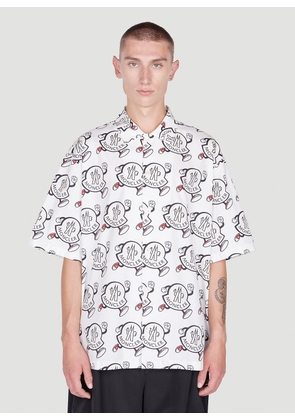 Moncler Camicia Logo Print Shirt - Man Shirts White Xxl
