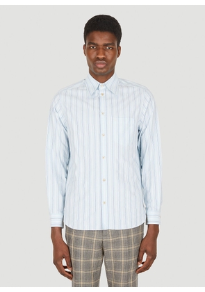 Gucci Classic Washed Stripe Shirt - Man Shirts Light Blue 16.5