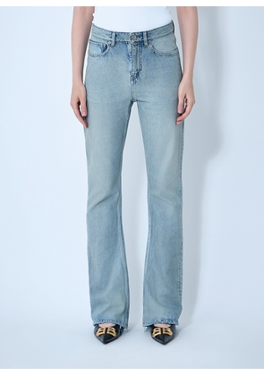 Balenciaga Bootcut Distressed Denim Jeans - Woman Jeans Blue M