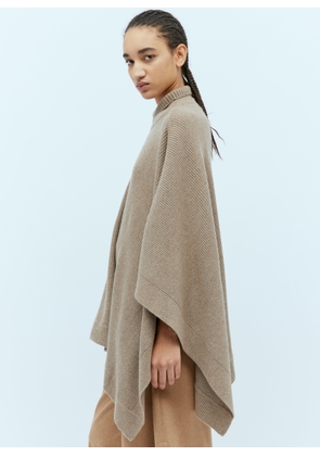 Max Mara Cashmere Oversized Poncho - Woman Knitwear Beige One Size