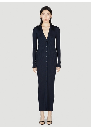 Saint Laurent Cardigan Dress - Woman Dresses Blue S