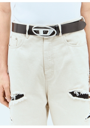 Diesel Oval D Logo Belt - Man Belts Silver 85