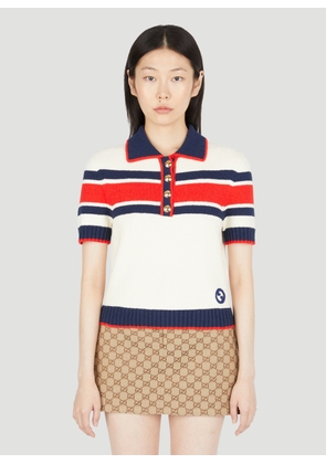Gucci Knit Polo Shirt - Woman T-shirts White Xs