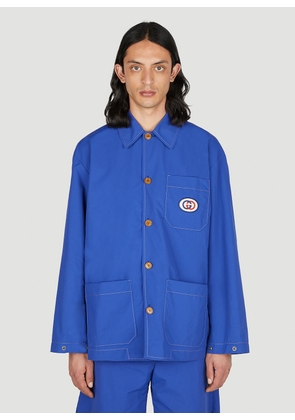 Gucci Gremlin Classic Overshirt - Man Jackets Blue It - 46