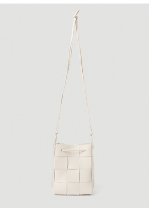 Bottega Veneta Small Cassette Bucket Shoulder Bag - Woman Shoulder Bags White One Size