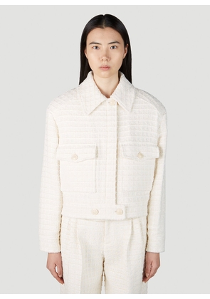 Gucci Tweed Bomber Jacket - Woman Jackets White It - 40