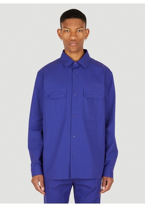 Saint Laurent Oversized Button Down Over Shirt - Man Shirts Purple Eu - 39