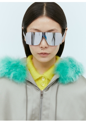 Gucci Mask-shaped Frame Sunglasses - Woman Sunglasses Grey One Size