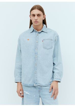 ERL X Levis Denim Overshirt - Man Shirts Blue Xl