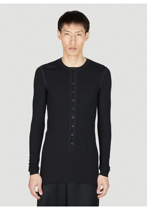 Dolce & Gabbana Henley Long Sleeve Top - Man Tops Black It - 48