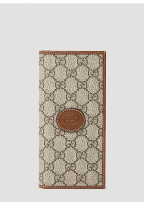 Gucci Interlocking G Long Wallet - Man Wallets & Cardholders Beige One Size