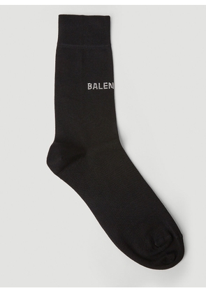 Balenciaga Stud Logo Socks - Woman Socks Black One Size