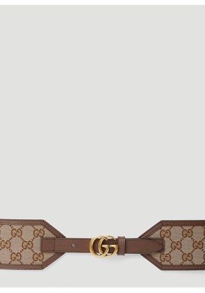 Gucci Gg Marmont Wide Belt - Woman Belts Brown 80