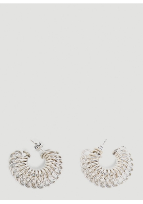 Bottega Veneta Sterling Silver Hoop Earrings - Woman Jewellery Silver One Size