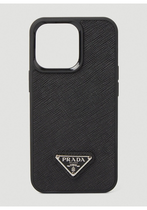 Prada Logo Plaque Iphone 13 Pro Case - Man Tech Black One Size