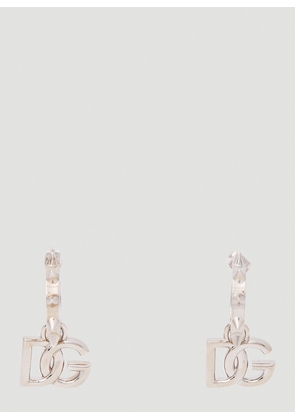 Dolce & Gabbana Spike Logo Plaque Earrings - Man Jewellery Silver One Size