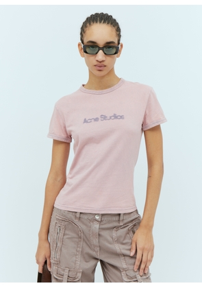 Acne Studios Blurred Logo T-shirt - Woman T-shirts Pink L