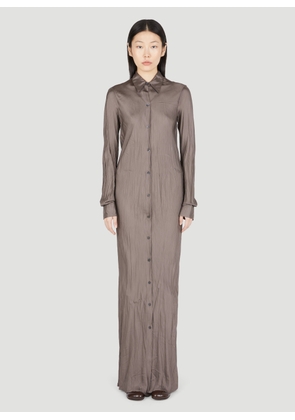 Dries Van Noten Long Shirt Dress - Woman Dresses Brown Fr - 34