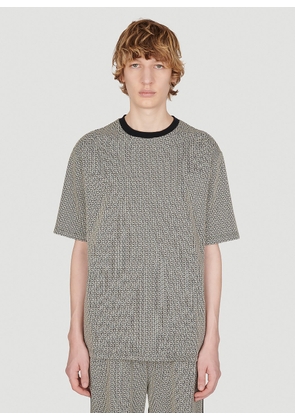 Balmain Mini Monogram Jacquard T-shirt - Man T-shirts Grey S