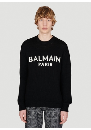 Balmain Logo Knit Sweater - Man Knitwear Black Xl