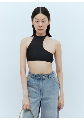 Courrèges Twist Halterneck Bikini Top - Woman Swimwear Black M