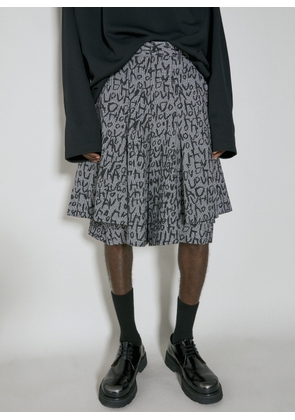 Comme des Garçons Homme Plus Houndstooth Monogram Shorts - Man Pants Grey 3