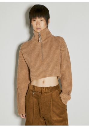 Eytys Kylo Zip Wool Sweater - Woman Knitwear Beige Xs - S