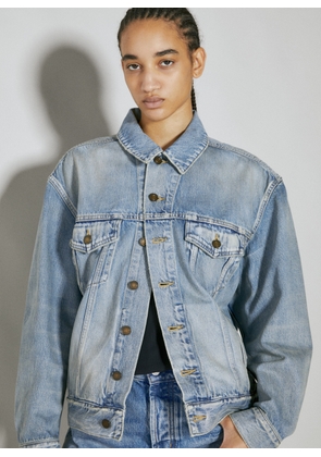 Saint Laurent Oversized Denim Jacket - Woman Jackets Blue Fr - 38