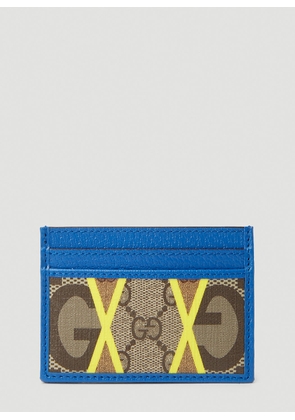 Gucci Rhombus Print Card Holder - Man Wallets & Cardholders Blue One Size