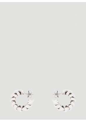 Bottega Veneta Twisted Hoop Earrings - Woman Jewellery Silver One Size