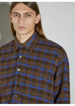 Our Legacy Above Check Bouclé Shirt - Man Shirts Brown It - 52