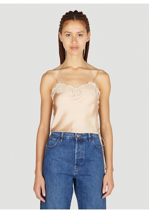 Saint Laurent Lace Camisole Top - Woman Tops Beige Fr - 34