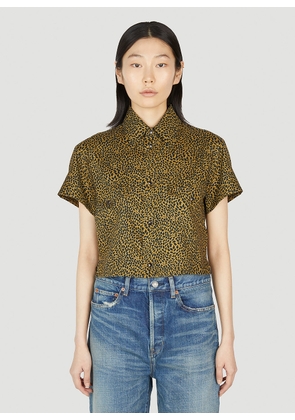 Saint Laurent Animal Print Shirt - Woman Shirts Yellow Xs