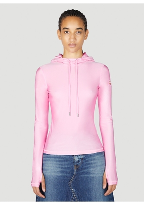 Diesel T-angie Hooded Sweatshirt - Woman Sweatshirts Pink S