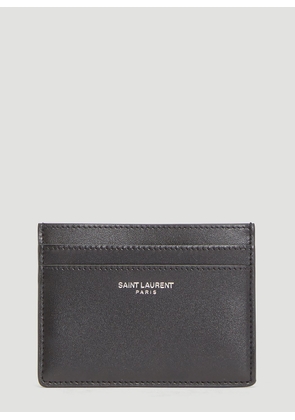 Saint Laurent Credit Card Holder - Man Wallets & Cardholders Black One Size