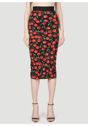 Dolce & Gabbana Cherry Pencil Skirt - Woman Skirts Red It - 38