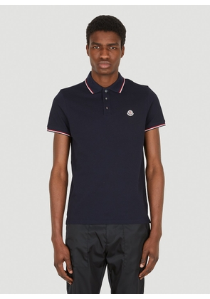 Moncler Logo Polo Shirt - Man Polo Shirts Blue Xl