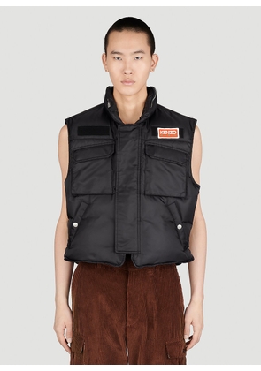 Kenzo Quilted Cargo Vest - Man Jackets Black Xxl