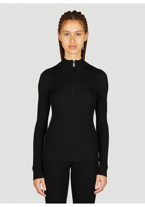 Moncler Logo Jacquard Sweater - Woman Knitwear Black Xs