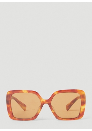 Miu Miu Glimpse Tortoiseshell Sunglasses - Woman Sunglasses Brown One Size