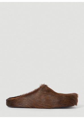 Marni Fussbett Sabot Hairy Mules - Man Slip Ons Brown Eu - 42