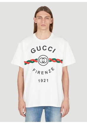 Gucci Firenze 1921 T-shirt - Man Aw23 Gucci Unisex Cream Xs