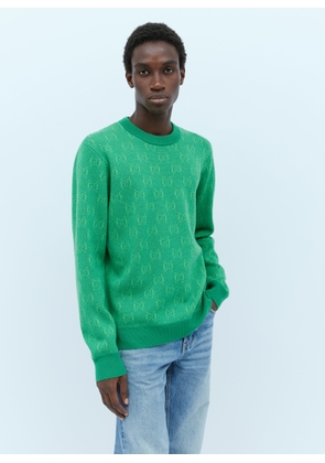 Gucci Interlocking G Wool Sweater - Man Knitwear Green L