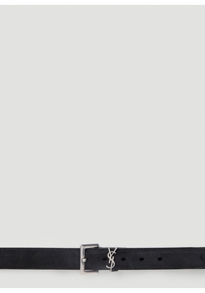 Saint Laurent Logo Plaque Belt - Man Belts Black 95
