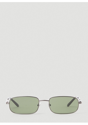 Gucci Rectangular Frame Sunglasses - Man Sunglasses Silver One Size